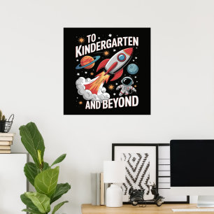 Kleuterschool en verder Ruimtevaarder Terug naar s Poster