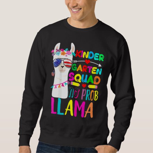 Kleuterschool Geen Prob Llama Leraar Trui (Voorkant)