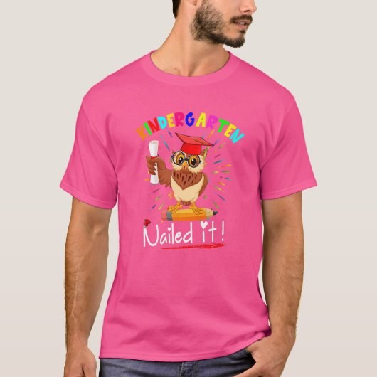 Kleuterschool genageld Het Schattig Uil Potlood St T-shirt (Voorkant)