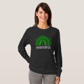 Kleuterschool Grade Groene Leopard Regenboog Kinde T-shirt (Voorkant volledig)