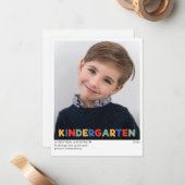 Kleuterschool Graduation Party Uitnodiging (Voorkant / Achterkant in situ)