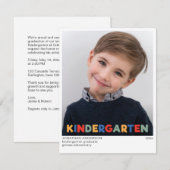 Kleuterschool Graduation Party Uitnodiging (Voorkant / Achterkant)