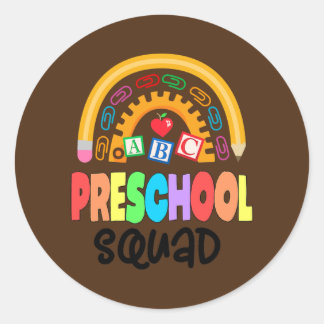 Kleuterschool Groep Leerkracht Terug naar School K Ronde Sticker