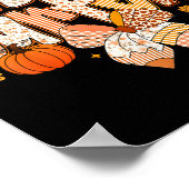 Kleuterschool Herfst Bloemen Coquette Boog Docente Poster (Hoek)