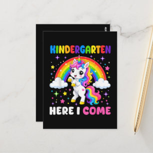 Kleuterschool hier kom ik Eenhoorn Terug naar sch Briefkaart