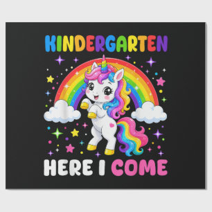 Kleuterschool hier kom ik eenhoorn terug naar sch Cadeaupapier