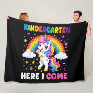  Kleuterschool hier kom ik eenhoorn terug naar sch Fleece Deken