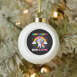 Kleuterschool hier kom ik eenhoorn terug naar sch Keramische Bal Ornament