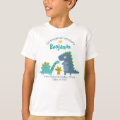 Kleuterschool Jongen Afstuderen Dinosaur Aangepast T-shirt (Voorkant)
