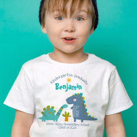 Kleuterschool Jongen Afstuderen Dinosaur Aangepast
