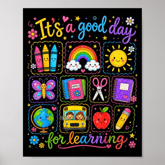 Kleuterschool jongens kinderen terug naar school r poster (Voorkant)