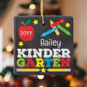 Kleuterschool Keepsake Chalkboard Kleurrijk Kinder Keramisch Ornament