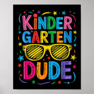 Kleuterschool kerel grappige eerste dag terug naar poster