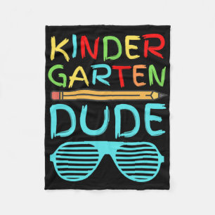 Kleuterschool Kerel Leuk Potlood Eerste Dag School Fleece Deken