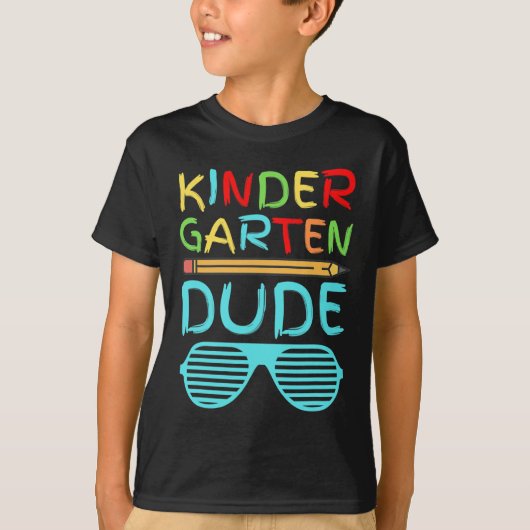 Kleuterschool Kerel Leuk Potlood Eerste Dag School T-shirt (Voorkant)