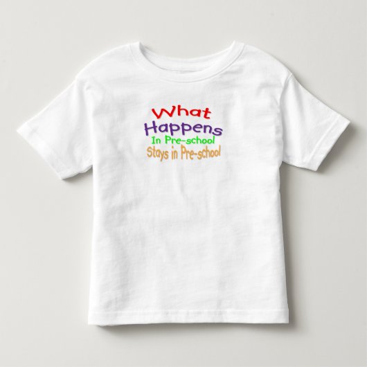 Kleuterschool Kinder Shirts (Voorkant)