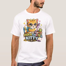 Kleuterschool Kitty Terug naar school ontwerp T-shirt