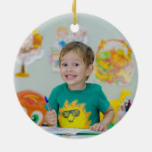 Kleuterschool Kleurrijke Krijt Keepsake Kinder Fot Keramisch Ornament (Achterkant)