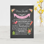 Kleuterschool leraar beste leraar eind van het jaa kaart (Gele Bloem)