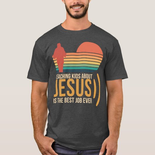 kleuterschool leraar citeren plezier jesus kruis t-shirt (Voorkant)