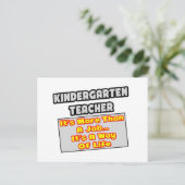 Kleuterschool leraar...manier van leven briefkaart (Staand voorkant)