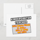 Kleuterschool leraar...manier van leven briefkaart (Voorkant / Achterkant)
