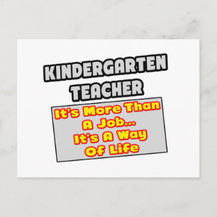 Kleuterschool leraar...manier van leven briefkaart