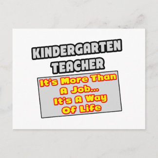 Kleuterschool leraar...manier van leven briefkaart