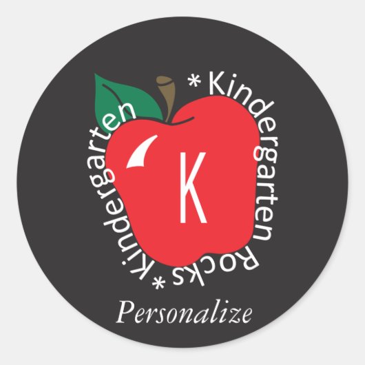Kleuterschool leraar Rocks Ronde Sticker (Voorkant)