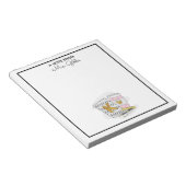 Kleuterschool leraar waardering wit op maat notitieblok (Schuin)