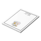 Kleuterschool leraar waardering wit op maat notitieblok (Linkerzijde)