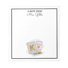 Kleuterschool leraar waardering wit op maat notitieblok