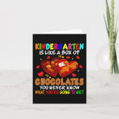 Kleuterschool Leuke Doos Chocolade Valentijnsdag Kaart (Voorkant)