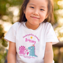 Kleuterschool Meisje Afstuderen Dinosaur Aangepast