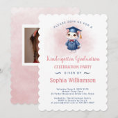 Kleuterschool Meisje Afstuderen Kat Kaart (Voorkant / Achterkant)