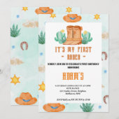 kleuterschool Mijn eerste Rodeo Cowboy Kaart (Voorkant / Achterkant)