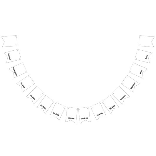 Kleuterschool naar Senior Afstuderen Schooljaren Vlaggetjes (Alle)