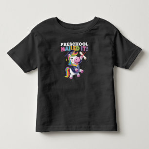 Kleuterschool Nailed It Eenhoorn Diploma Hoed Kinder Shirts