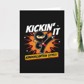 Kleuterschool Ninja Kick Eerste Dag Terug Naar Sch Kaart (Voorkant)