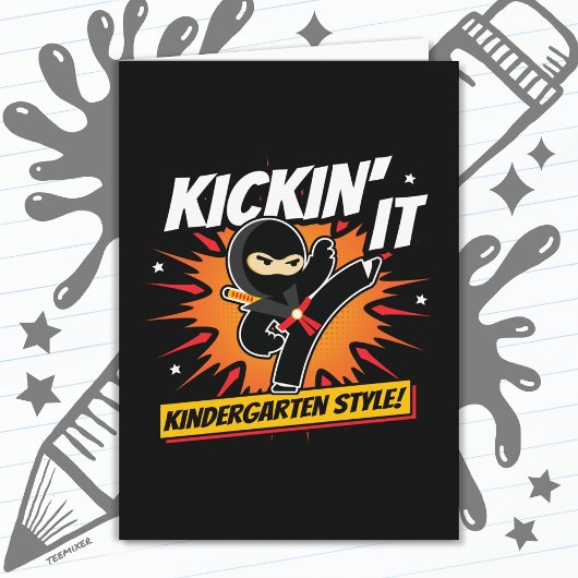 Kleuterschool Ninja Kick Eerste Dag Terug Naar Sch Kaart