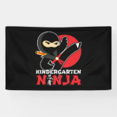 Kleuterschool Ninja Kick Eerste Dag Terug Naar Sch Spandoek (Horizontaal)