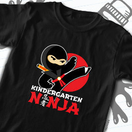 Kleuterschool Ninja Kick Eerste Dag Terug Naar Sch T-shirt