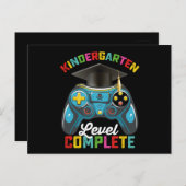 Kleuterschool niveau Compleet Afstuderen Gaming Briefkaart (Voorkant / Achterkant)