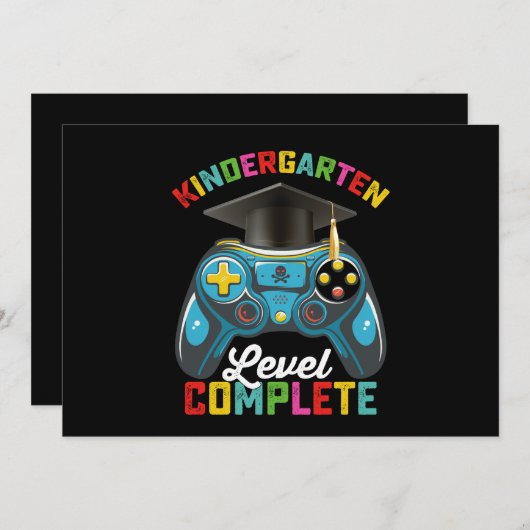 Kleuterschool niveau Compleet Afstuderen Gaming Kaart (Voorkant / Achterkant)