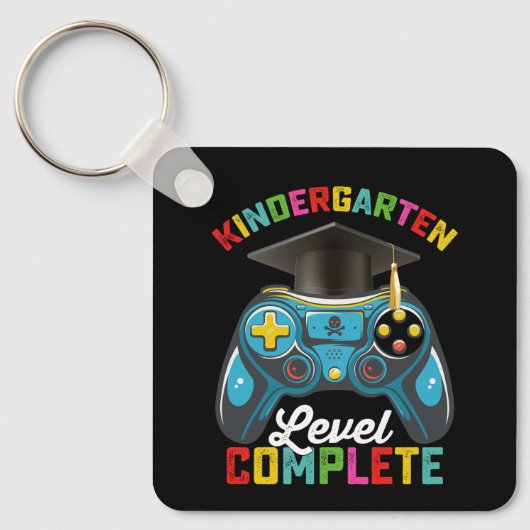 Kleuterschool niveau Compleet Afstuderen Gaming Sleutelhanger (Voorkant)