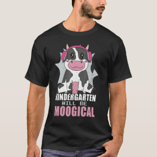 Kleuterschool Niveau Leuke Koe Pun T-shirt