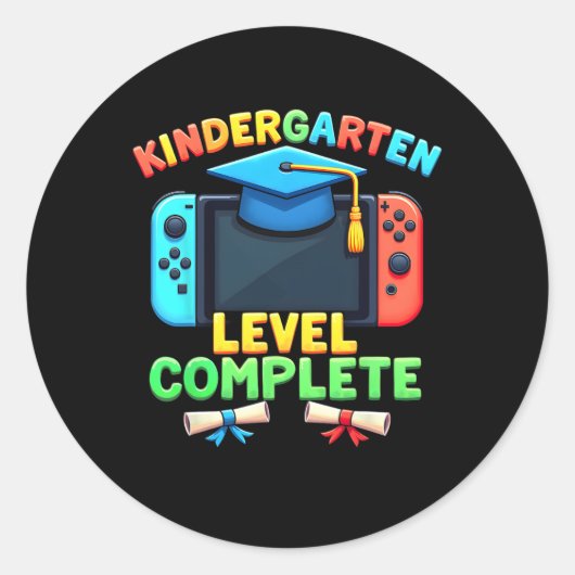 Kleuterschool Niveau Voltooid Afstudeer Cl 2025 Ga Ronde Sticker (Voorkant)