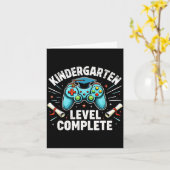 Kleuterschool niveau voltooid grappige afstuderen kaart (Gele Bloem)