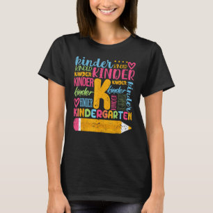 Kleuterschool Potlood Grappige Terug naar School L T-shirt