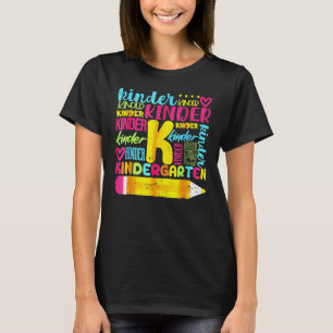 Kleuterschool Potlood Terug naar school Leraar Stu T-shirt